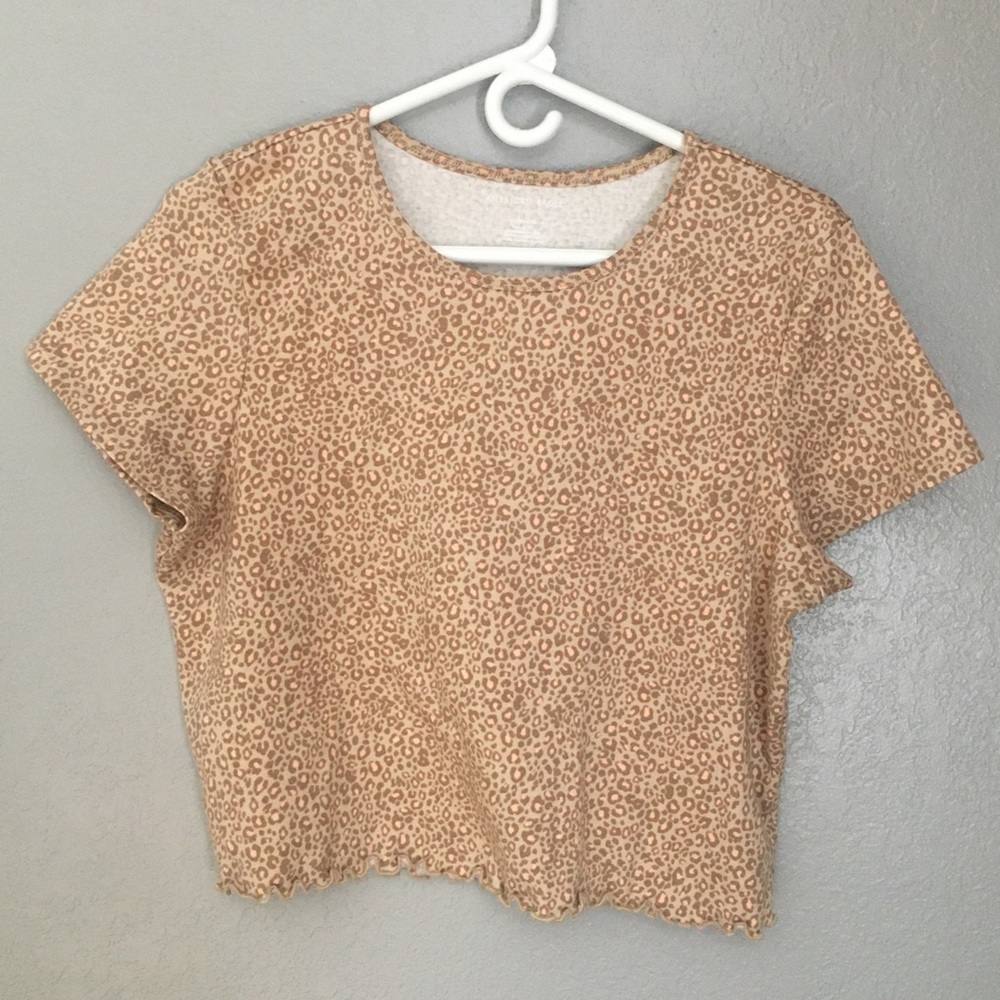 Pastel Cheetah Print Crop Top